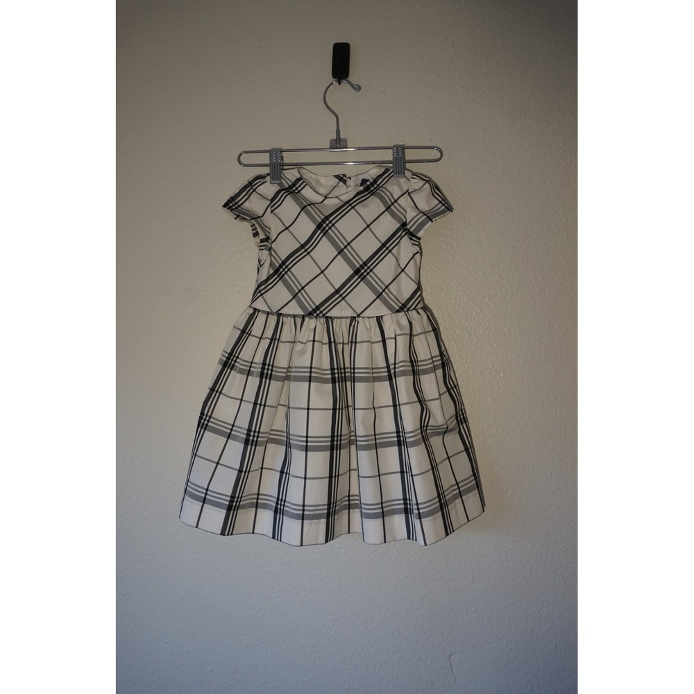 Polo Ralph Lauren Plaid Dress Toddler Girl Preppy Classic White Black 24M NWT